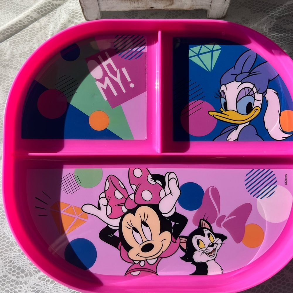 Disney Feeding Set, Baby Toddler Plates and Spoons, BPA Free- Minnie Mouse